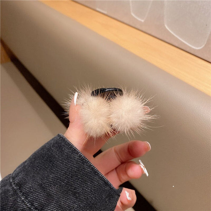 Wholesale Hair Ball Plush Hair Clips JDC-HC-CR001 Hair Clips 楚柔 Wholesale Jewelry JoyasDeChina Joyas De China