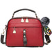 Wholesale hair ball PU leather handbag JDC-HB-LKQ001 Handbags 蓝酷奇 red Wholesale Jewelry JoyasDeChina Joyas De China