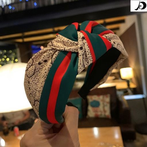 Bulk Jewelry Wholesale hair band letter red and green stripe silk stitching JDC-HD-sj059 Wholesale factory from China YIWU China