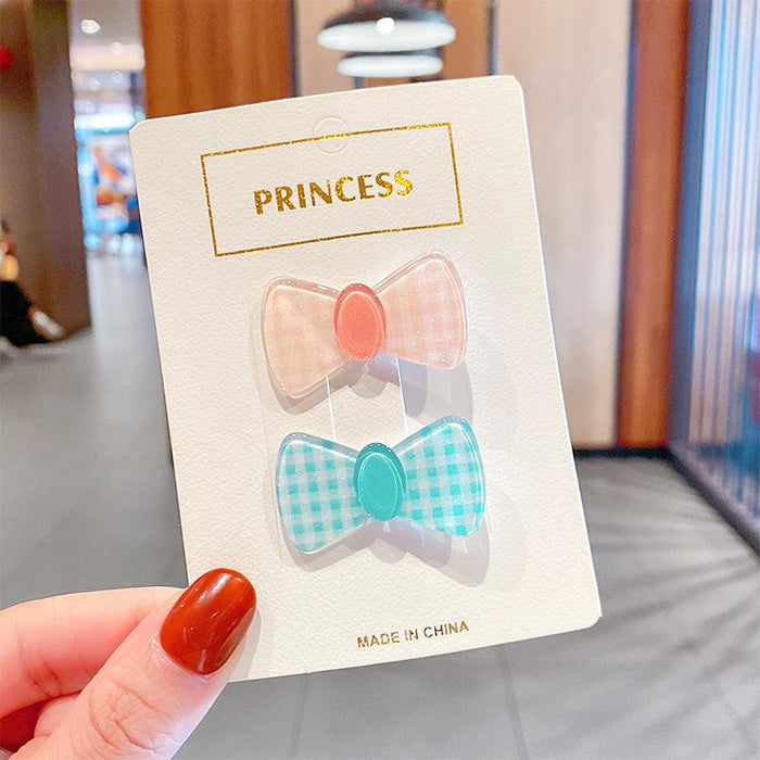 Bulk Jewelry Wholesale Hair Clips, bow, candy, color check, one character clip JDC-HS-i163 Wholesale factory from China YIWU China
