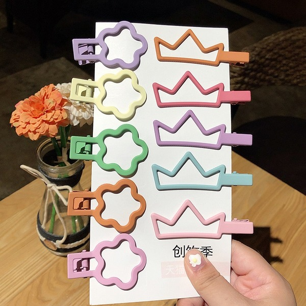 Bulk Jewelry Wholesale Hair Clips candy color clip color hollow edge clip JDC-HC-i024 Wholesale factory from China YIWU China