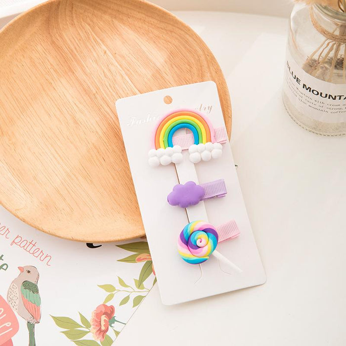 Bulk Jewelry Wholesale Hair Clips colorful lollipop rainbow hairpin JDC-HS-i118 Wholesale factory from China YIWU China