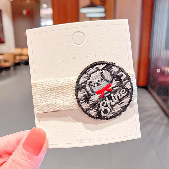 Bulk Jewelry Wholesale Hair Clips embroidery letter cloth JDC-HS-i233 Wholesale factory from China YIWU China