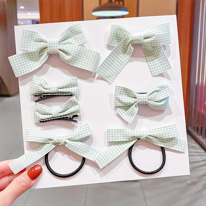 Bulk Jewelry Wholesale Hair Clips fabric bow point grid JDC-HS-i172 Wholesale factory from China YIWU China