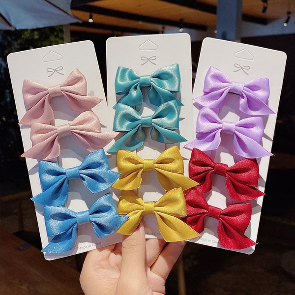 Bulk Jewelry Wholesale Hair Clips fabric bow solid bangs broken hair edge JDC-HS-i143 Wholesale factory from China YIWU China