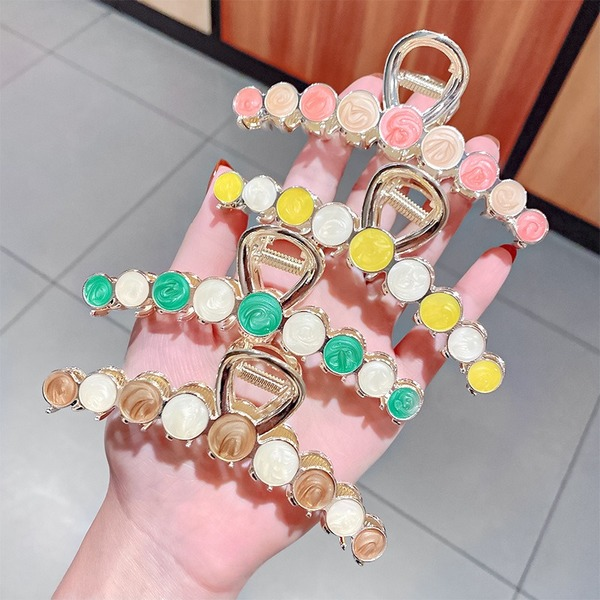 Bulk Jewelry Wholesale Hair Clips flow sand glaze metal hair scratch JDC-HS-i206 Wholesale factory from China YIWU China