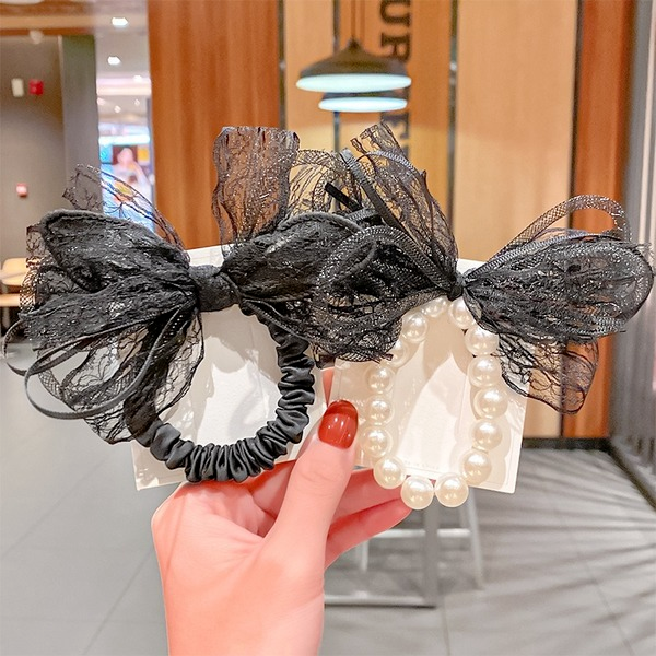 Bulk Jewelry Wholesale Hair Clips lace duck beak clip pearl hair rope JDC-HS-i194 Wholesale factory from China YIWU China
