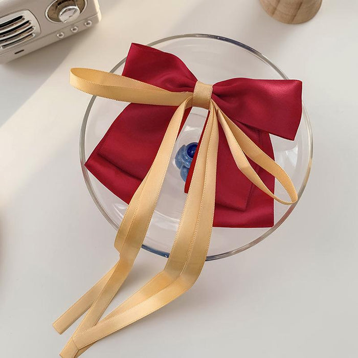 Bulk Jewelry Wholesale Hair Clips large bow tassel ribbon JDC-HC-bd059 Wholesale factory from China YIWU China
