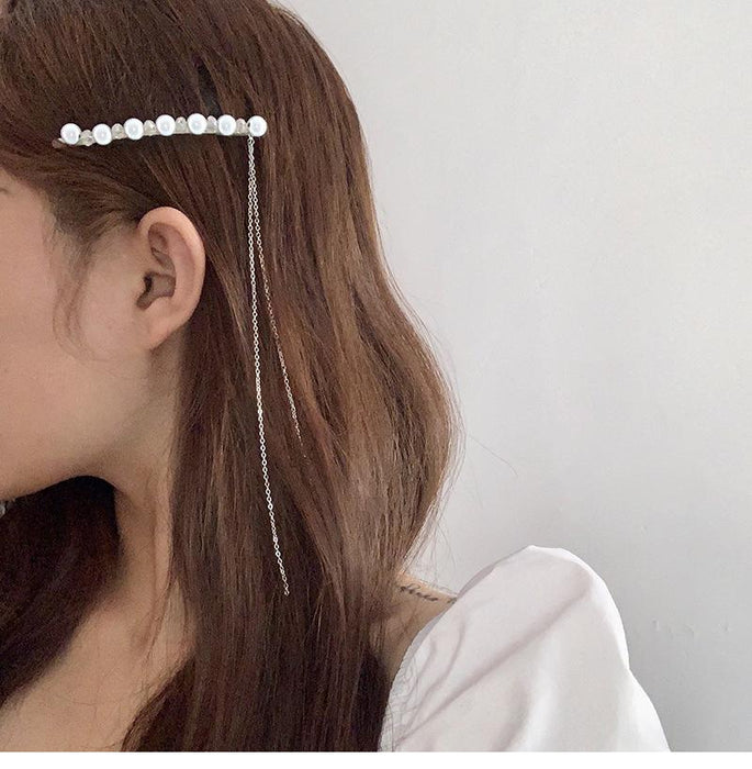 Bulk Jewelry Wholesale Hair Clips long tassel chain luminous pearl JDC-HS-i223 Wholesale factory from China YIWU China