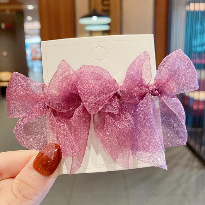 Bulk Jewelry Wholesale Hair Clips mesh butterfly fabric hairpin JDC-HS-i155 Wholesale factory from China YIWU China