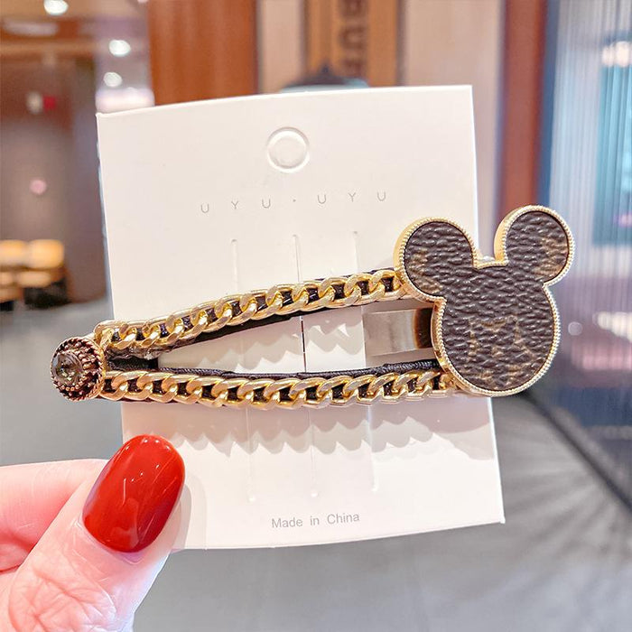 Bulk Jewelry Wholesale Hair Clips metal Mickey love hairpin JDC-HS-i198 Wholesale factory from China YIWU China