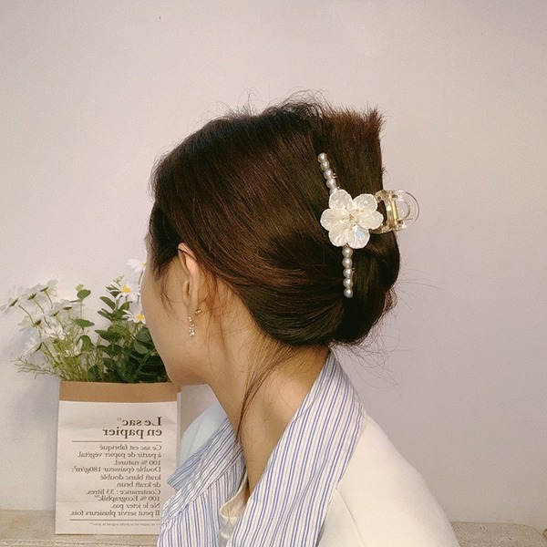 Bulk Jewelry Wholesale Hair Clips pearl flower shark clip JDC-HS-i197 Wholesale factory from China YIWU China