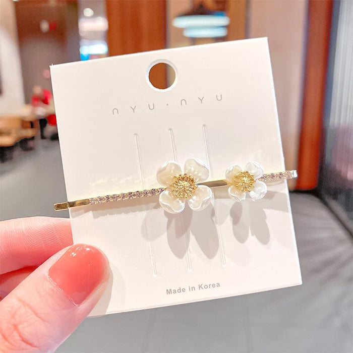 Bulk Jewelry Wholesale Hair Clips shell flower pear pearl diamond edge clip JDC-HS-i213 Wholesale factory from China YIWU China