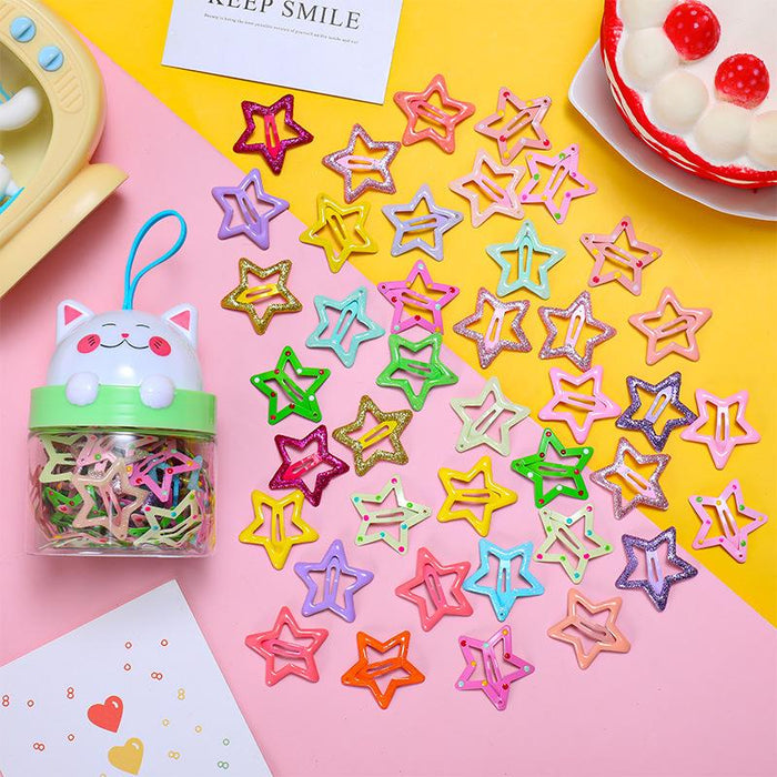 Bulk Jewelry Wholesale Hair Clips star children's five-pointed star edge clip JDC-HS-i193 Wholesale factory from China YIWU China