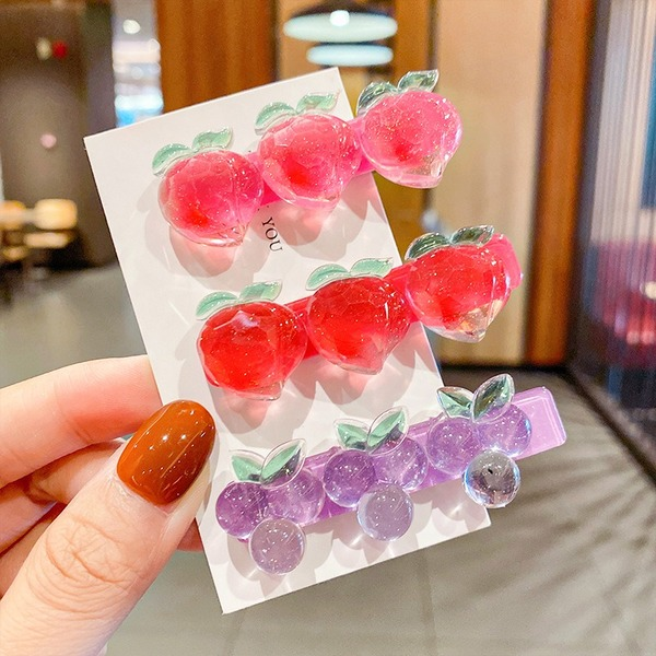 Bulk Jewelry Wholesale Hair Clips transparent drops of oil resin hair clips JDC-HS-i145 Wholesale factory from China YIWU China