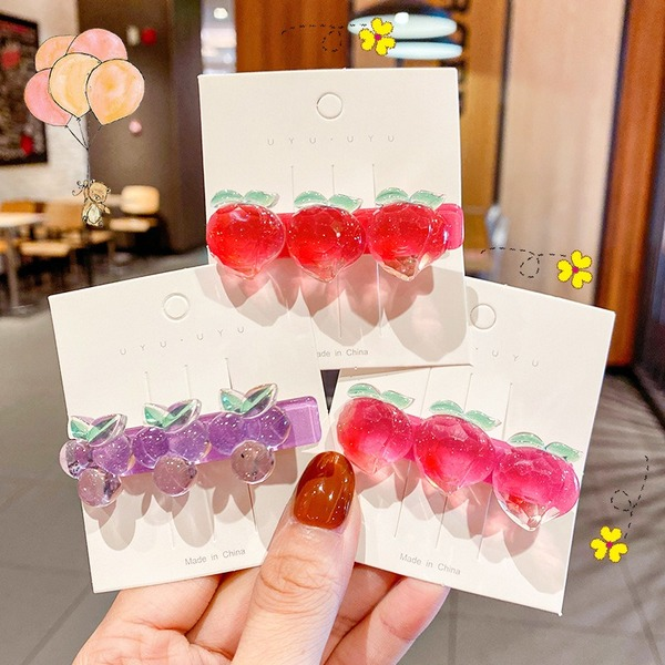 Bulk Jewelry Wholesale Hair Clips transparent drops of oil resin hair clips JDC-HS-i145 Wholesale factory from China YIWU China