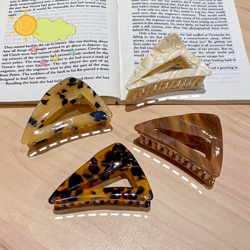 Bulk Jewelry Wholesale Hair Clips triangular acetic acid plate with a color gripper JDC-HS-i148 Wholesale factory from China YIWU China