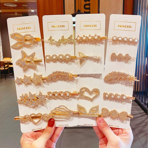 Bulk Jewelry Wholesale Hair Clips water drill pearl metal hair card JDC-HS-i153 Wholesale factory from China YIWU China