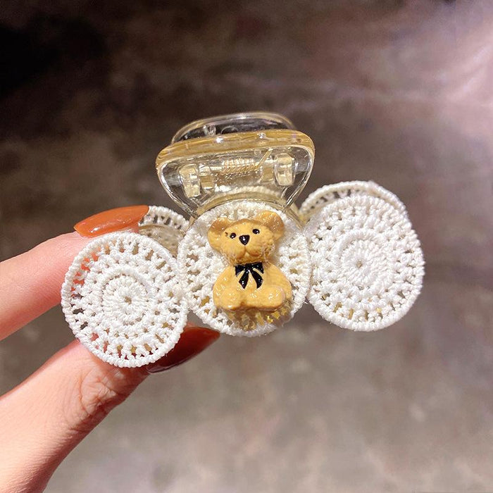 Bulk Jewelry Wholesale Hair Clips wool cute bear shark clip JDC-HS-i159 Wholesale factory from China YIWU China