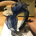 Wholesale hair hoop lace mesh yarn crystal water drill multi-layer bow JDC-HD-sj31 headband JoyasDeChina Flat screen purplish blue Wholesale Jewelry JoyasDeChina Joyas De China