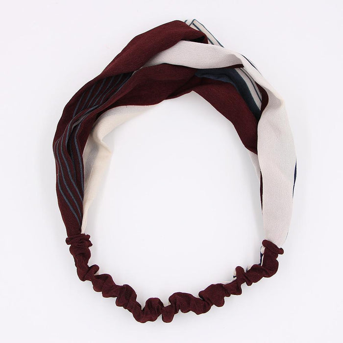 Bulk Jewelry Wholesale Hair Scrunchies  color Cloth Square stripes JDC-HS-n157 Wholesale factory from China YIWU China