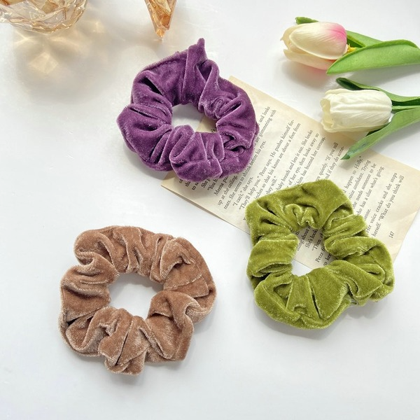 Bulk Jewelry Wholesale Hair Scrunchies red Velvet Cloth JDC-HS-xy266 Wholesale factory from China YIWU China