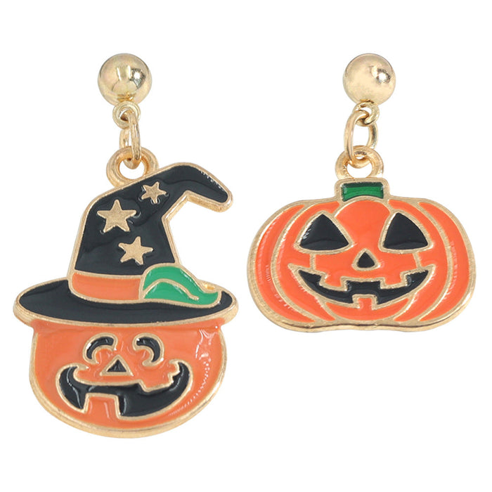 Wholesale Halloween alloy oil dropping Earrings JDC-ES-V125 Earrings JoyasDeChina Pumpkin 1+ Pumpkin 3. Wholesale Jewelry JoyasDeChina Joyas De China