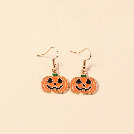 Wholesale Halloween Cartoon Pumpkin Alloy Earrings JDC-ES-GSKQ018 Earrings JoyasDeChina Wholesale Jewelry JoyasDeChina Joyas De China