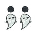 Wholesale Halloween Earrings funny black and white graffiti ghost Earrings JDC-ES-JQ063 Earrings JoyasDeChina White Wholesale Jewelry JoyasDeChina Joyas De China
