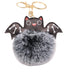 Wholesale Halloween PU Leather Imitation Hair Bat Hair Ball Keychain JDC-KC-Zuge024 Keychains 祖格 Wholesale Jewelry JoyasDeChina Joyas De China