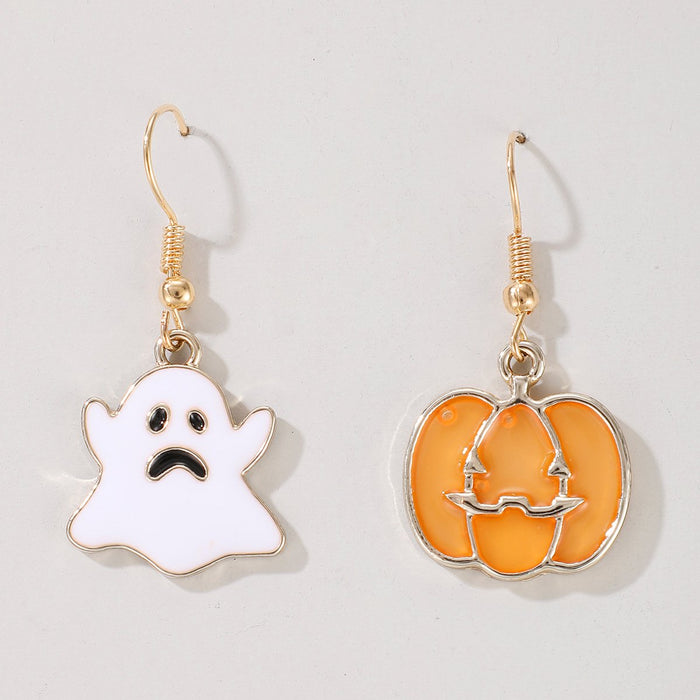Wholesale halloween pumpkin ghost alloy earrings JDC-ES-C371 Earrings JoyasDeChina 13953 Wholesale Jewelry JoyasDeChina Joyas De China
