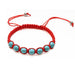 Wholesale Hand Braided Turquoise 8mm Beaded Bracelet JDC-BT-JiuJ015 Bracelet 九江 red Wholesale Jewelry JoyasDeChina Joyas De China