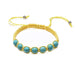 Wholesale Hand Braided Turquoise 8mm Beaded Bracelet JDC-BT-JiuJ015 Bracelet 九江 yellow Wholesale Jewelry JoyasDeChina Joyas De China
