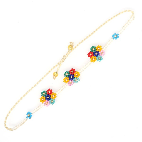Bulk Jewelry Wholesale hand-woven daisy seven-color flower beaded bracelet JDC-gbh274 Wholesale factory from China YIWU China