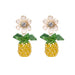 Wholesale hand-woven flower pineapple earrings JDC-ES-MY051 Earrings JoyasDeChina yellow Wholesale Jewelry JoyasDeChina Joyas De China