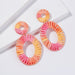 Wholesale hand-woven geometric oval raffle earrings JDC-ES-ManY018 Earrings 满溢 Wholesale Jewelry JoyasDeChina Joyas De China