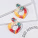 Wholesale hand-woven geometric oval raffle earrings JDC-ES-ManY018 Earrings 满溢 Wholesale Jewelry JoyasDeChina Joyas De China