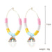 Wholesale handmade accessories soft ceramic material large circle alloy earrings JDC-ES-ManY016 Earrings 满溢 Wholesale Jewelry JoyasDeChina Joyas De China
