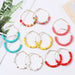 Wholesale handmade accessories soft ceramic material large circle alloy earrings JDC-ES-ManY016 Earrings 满溢 Wholesale Jewelry JoyasDeChina Joyas De China