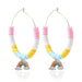 Wholesale handmade accessories soft ceramic material large circle alloy earrings JDC-ES-ManY016 Earrings 满溢 E2008-11 Wholesale Jewelry JoyasDeChina Joyas De China