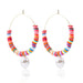 Wholesale handmade accessories soft ceramic material large circle alloy earrings JDC-ES-ManY016 Earrings 满溢 E2008-7 Wholesale Jewelry JoyasDeChina Joyas De China