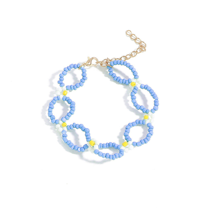 Wholesale handmade flower necklace JDC-NE-JQ061 NECKLACE JoyasDeChina Blue Bracelet Wholesale Jewelry JoyasDeChina Joyas De China