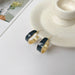 Wholesale haze blue geometric alloy earrings JDC-ES-BY039 Earrings 宝钰 Wholesale Jewelry JoyasDeChina Joyas De China