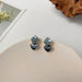 Wholesale haze blue geometric alloy earrings JDC-ES-BY039 Earrings 宝钰 Wholesale Jewelry JoyasDeChina Joyas De China