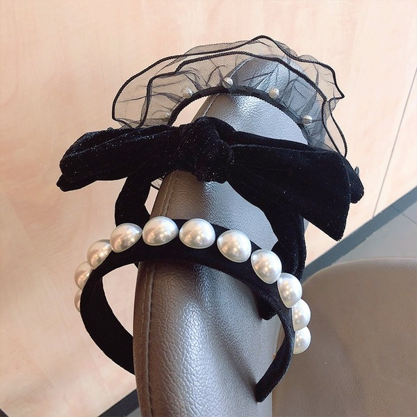 Bulk Jewelry Wholesale  Headband bow pearl lace JDC-HD-i061 Wholesale factory from China YIWU China