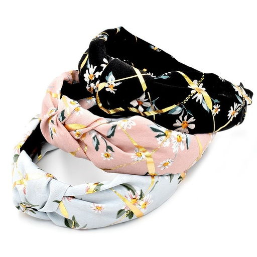 Bulk Jewelry Wholesale Headband  color fabrics Golden daisy flower JDC-HD-n050 Wholesale factory from China YIWU China