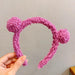 Bulk Jewelry Wholesale  Headband cute bear hairband plush ball JDC-HD-i039 Wholesale factory from China YIWU China
