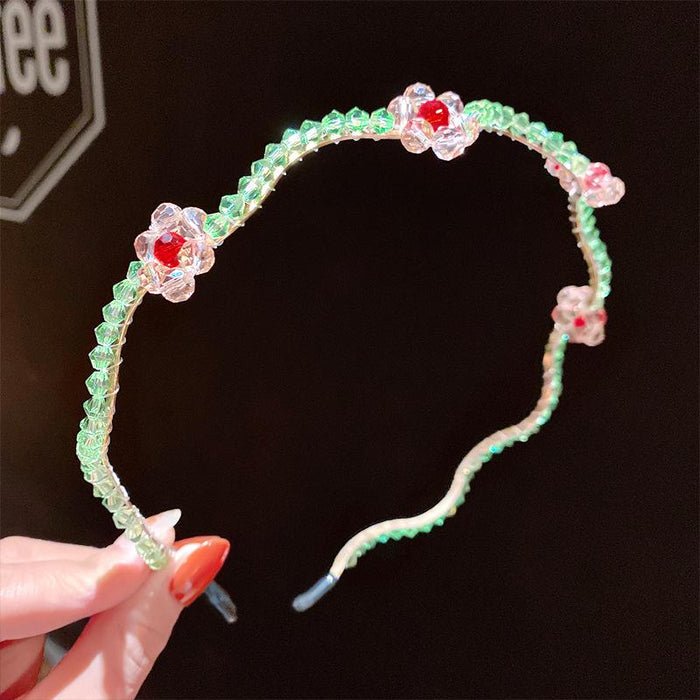Bulk Jewelry Wholesale Headband hand woven cherry crystal JDC-HD-i082 Wholesale factory from China YIWU China
