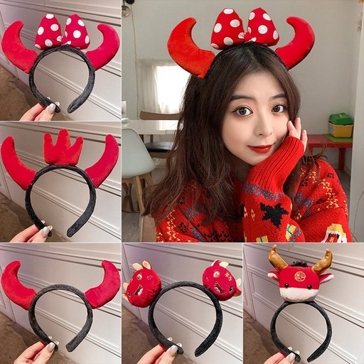 Bulk Jewelry Wholesale  Headband Niuniu new year cute horn   JDC-HS-i096 Wholesale factory from China YIWU China