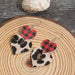 Wholesale Heart Flannel Leopard Leather Earrings JDC-ES-Saip009 Earrings 赛蒲 A Wholesale Jewelry JoyasDeChina Joyas De China